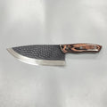 Wholesale Custom 7.5 Inch Kitchen Knife Damascus Steel Chef Knife With Wooden Handle Hammer Forged Cleaver Boning Butcher Knives