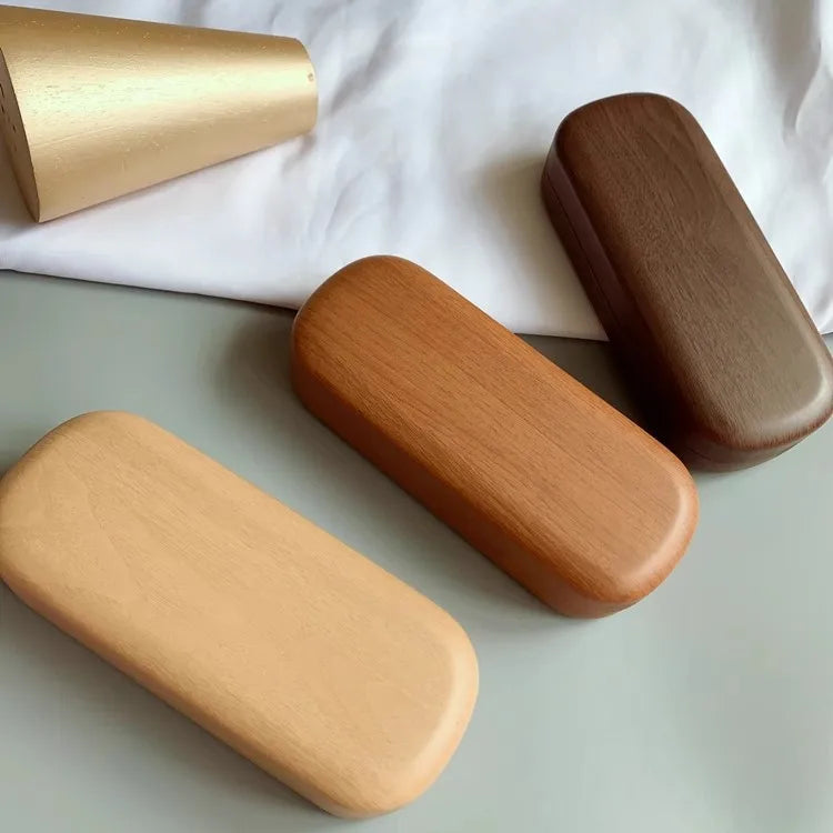 MK24012307 Wholesale Customized Personalized Solid Classy Hard Wooden Cases Eyewear Portable Myopia Glasses Large Storage Box