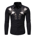MS-90 One Dropshipping Hot Selling Men's Casual Fashion Printed Long Sleeve Shirt