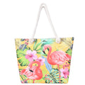 Gelory Custom Eco-Friendly Large Capacity Casual Tote Bag Polyester Beach Fashion Print Rope Handle Zipper Closure Customized