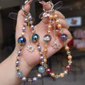 Factory Price Phone Strap Fashion Sparkle Mobile Phone Lanyard Hand-beaded Arts Crafts Phone Hand Rope Anti-Lost Wrist Chain