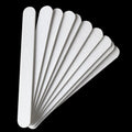 Professional Wholesale Wooden Nail File White Straight Manicure Nail File