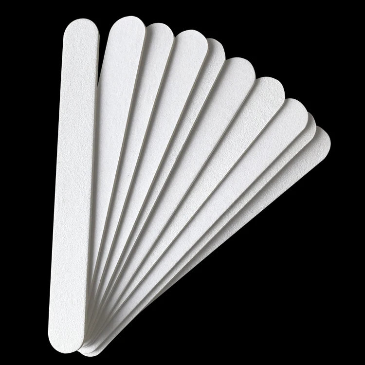 Professional Wholesale Wooden Nail File White Straight Manicure Nail File