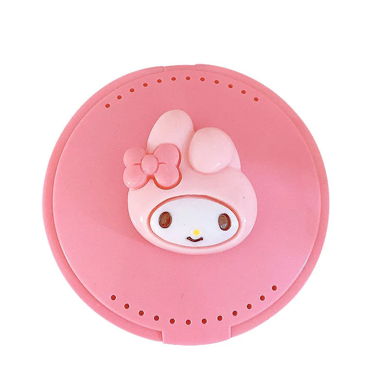 Cute Cartoon Portable Invisible Braces Aligners case Plastic Denture Box Orthodontic Bracket Box False Denture Box with Mirror