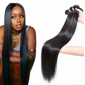 Raw Peruvian Virgin 40 Inch Human Hair Extension Vendor Long Straight Cuticle Aligned Human Hair Bundles Natural Hair Products
