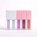Wholesales Private Label Vegan Cosmetics pink clear Glossy Plumping Lip Oil Glitter Color Changing Lip Oil
