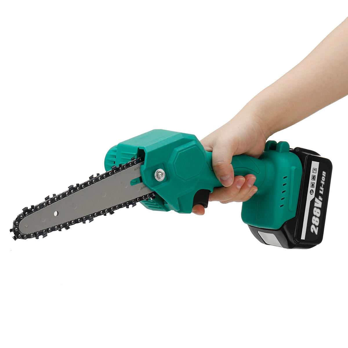 21V Mini Cordless Chainsaw 6 Inch Portable Electric Saw Pruning Garden Power Tool for Makita Battery Woodworking Logging