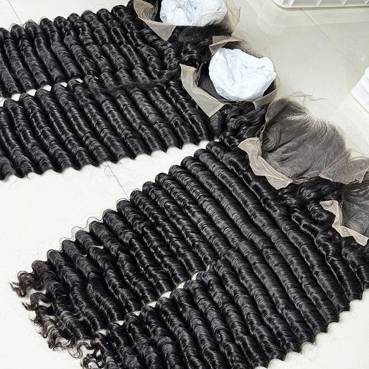 Wholesale Deep Wave 11A Grade Cambodian Virgin Human Hair Deep Wave Glueless Frontal Lace Wigs Human Hair MegaBDM