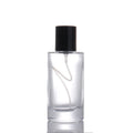 Cylindrical Empty 50ml Glass Perfume Bottle  Spray Packaging with Crimp Spray Cap