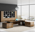 2.4m Modern Panel Luxury CEO Boss Office Executive Desk with Wooden Design and Office Organizer