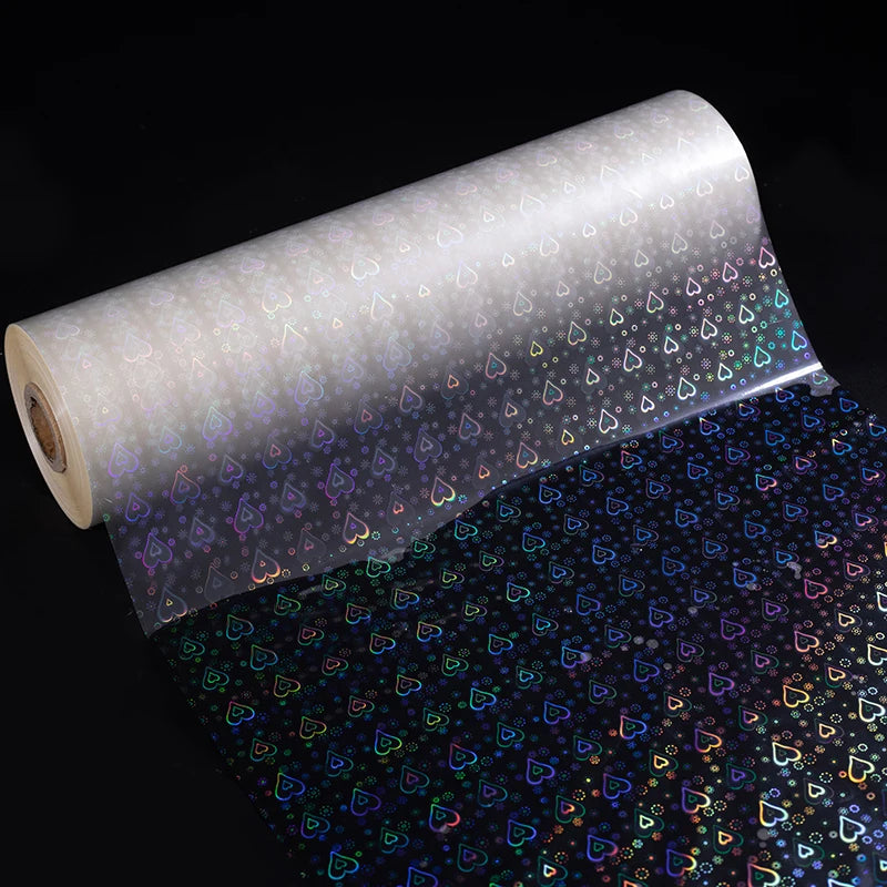 Soft-Texture Translucent 3D Glitter Cold Laminating Film Roll BOPP Eco-friendly Moisture Proof Flexography Hologram Photo