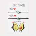 Wholesale Leather String Kiwi Avocado Charm Friendship Bracelets Set With Card Cute Polymer Clay Fruits Woven Bracelets for Kids