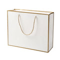 Manufacture Custom Reusable Retail Luxury logo Printed Cardboard Paper Bags White logo Boutique Shopping Paper Gift Carry Bags