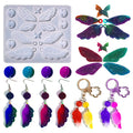 Drip Glue Mold Butterfly Pendant Earrings Key Ring Ornaments Silicone Mold Used for DIY Handmade