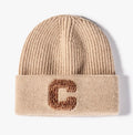 2022 Custom Logo Embroidery Beanie Towel Knitted Ski Warm Cap for Women Multi-Color Beach and Travel Appropriate