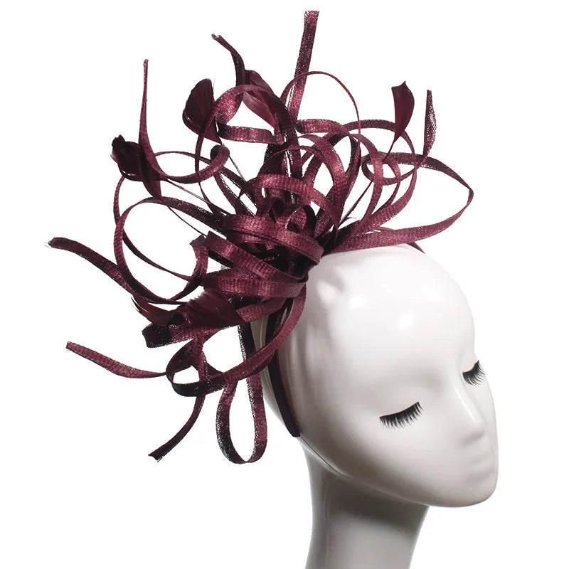 New Arrival Custom Party Hats halo Wedding Womens Hat Christmas Girls Sinamay New Design Hair Fascinator Hats for Ladies
