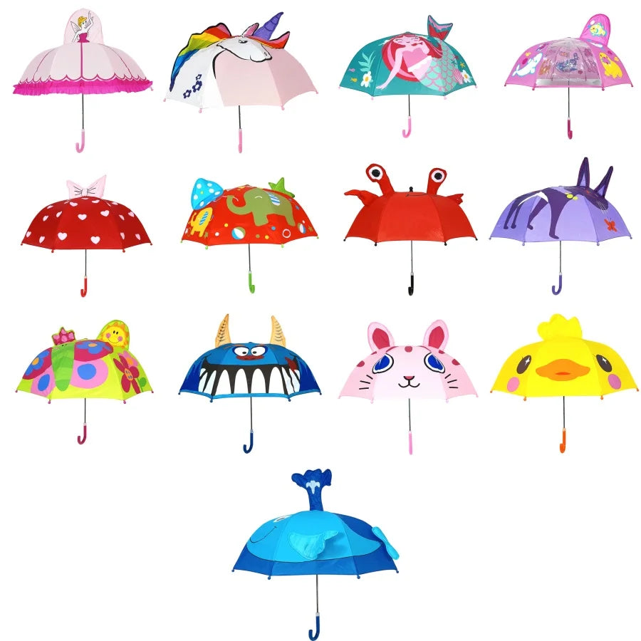 OVIDA 18 "8 Bone New Cute Children's Umbrella Creative 3D Model Ears Factory Wholesale Price Cheap Custom logo and Appearance