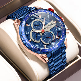 Watches Men Wrist Business Custom Luxury Band Fashion Water Resistant Stainless Steel Quartz Movement Wrist Watches