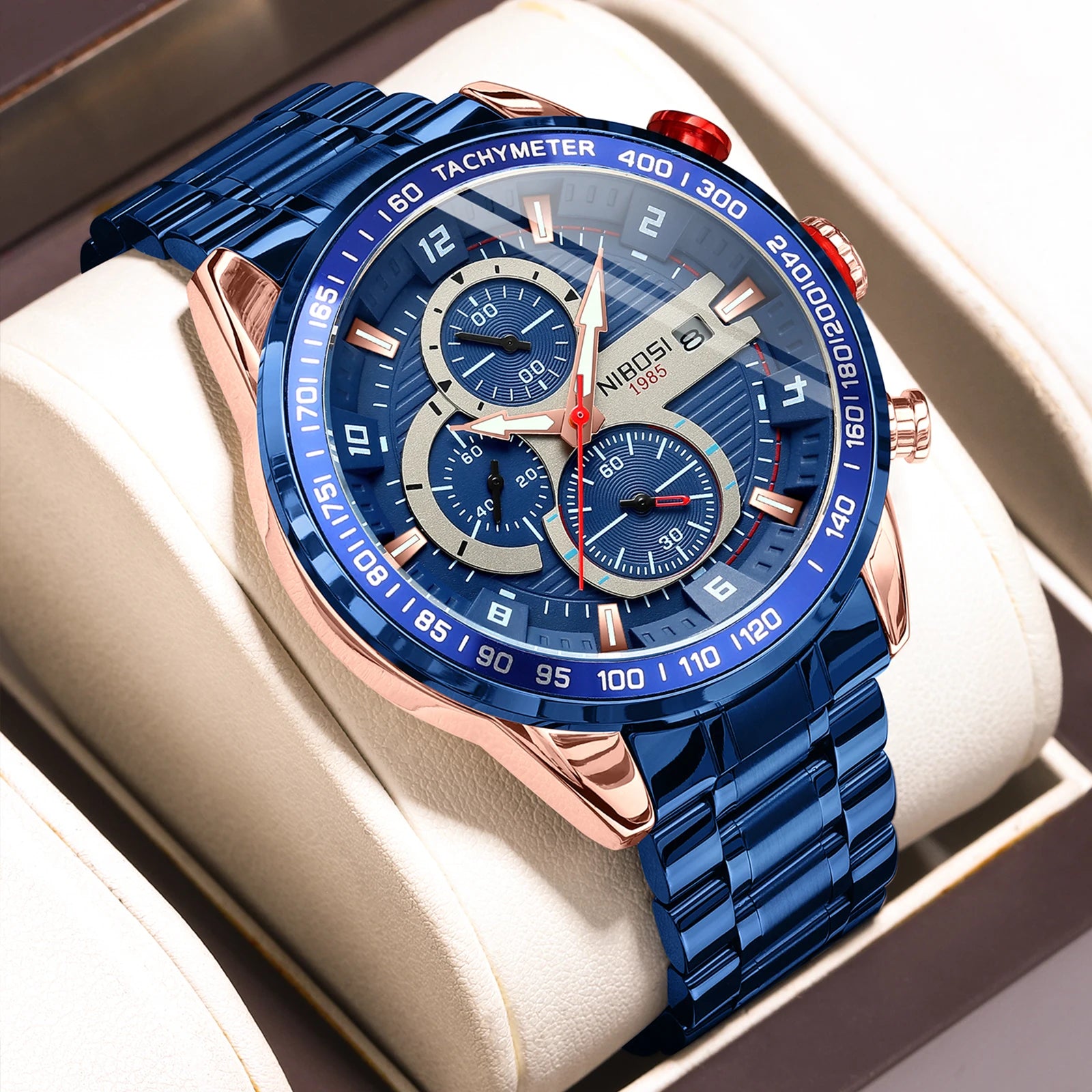 Watches Men Wrist Business Custom Luxury Band Fashion Water Resistant Stainless Steel Quartz Movement Wrist Watches