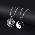 2023 New Style Tai Chi Gossip Couple Pendant  Necklace Special Stainless Steel Tai Chi Yin Yang Couple Pendant Necklace