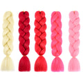 Wholesale High Temperature Fiber Dyed 100g 24inch Synthetic Jumbo Braiding Hair Extensions Yasin