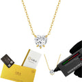 Trendy Jewelry 925 Sterling Silver 14K Gold Plated Heart Cut Moissanite Pendant Necklace Wedding Jewelry for Women 2ct
