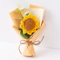 Artificial Sunflower Knitted Flowers Mother's Day Gifts Crochet Flower Bouquet