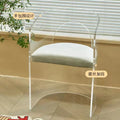 Hot Sales Luxury Transparent Acrylic Stool Armrest Dining Chair Restaurant Makeup Chair With Headrest