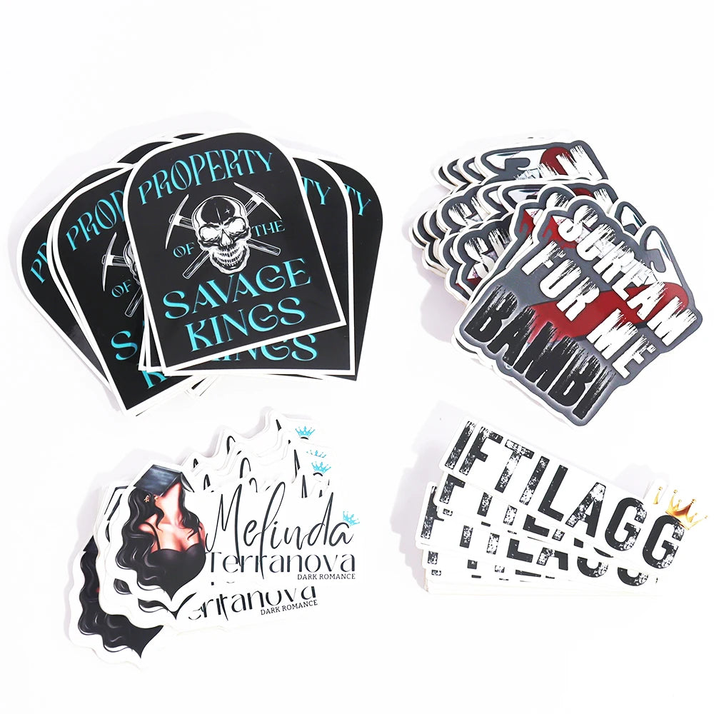 Personalized Private Design logo Self Adhesive Waterproof Label Cartoon Vinyl Sticker Custom Printing Die Cut Stickers