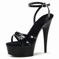 New Thin Heel 6-inch Anti slip and Wear-resistant Pole Dance High Heels Nightclub Banquet Women's Large Sandals