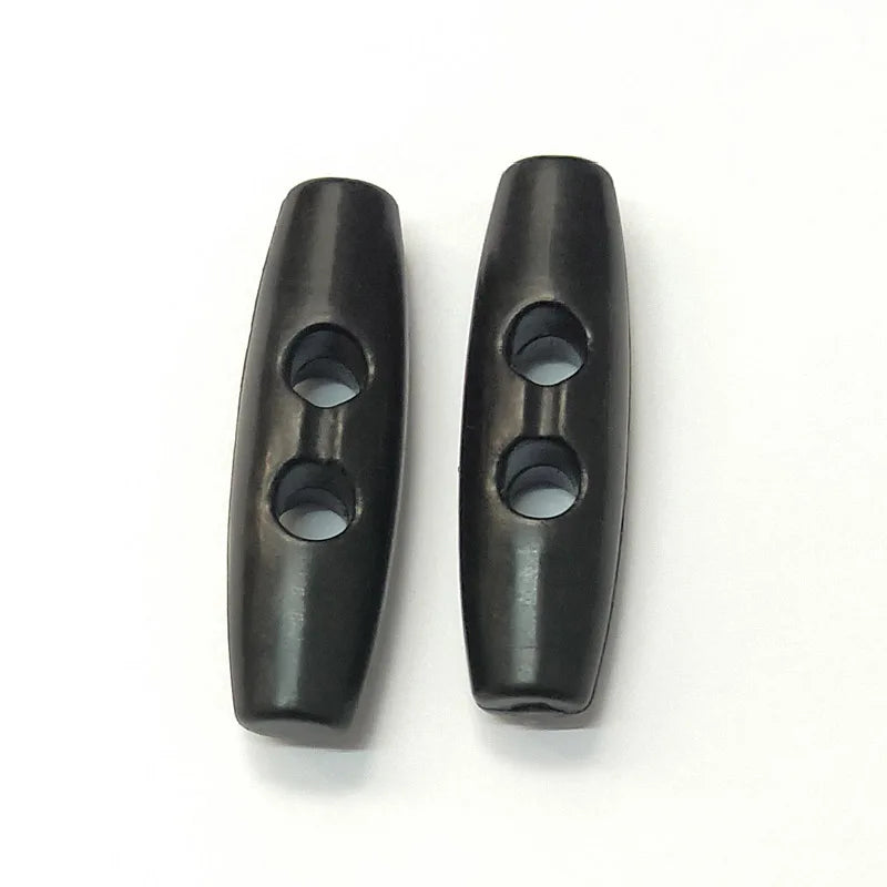 Wholesale M.R.T BJ8908 3.8cm 5cm Plastic Overcoat DIY Shiny Polishing Washable White Black Oval 2-Holes Toggle Button Clothing