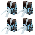 Wedding Favor Candy Recyclable Paperboard Boxes with Ribbon Chocolate Gift Elegant for Birthday Party Baby Shower