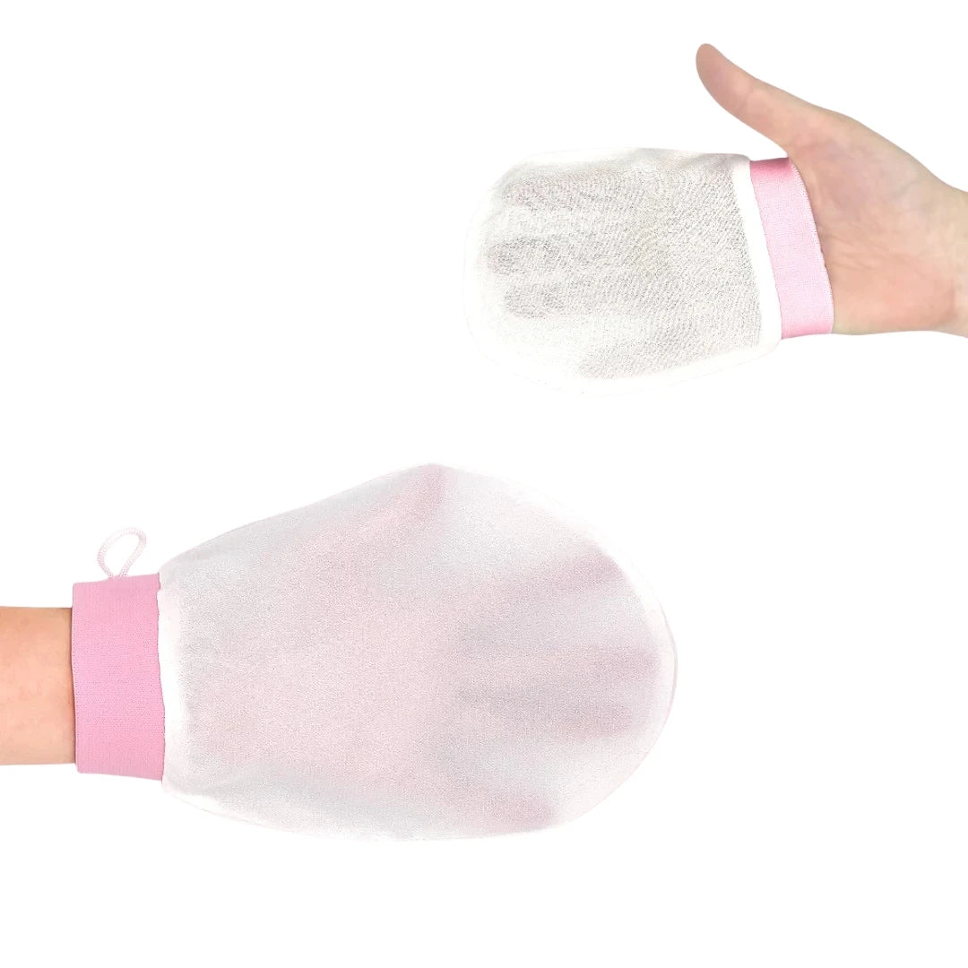 100% Silk Exfoliating Body Facce Glove Moroccan Hammam Bath Scrub Glove Mitt Peeling Turkish Silk Exfoliating Body Mitt