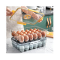 Clear Rectangle Injection Molded 24-Piece Eco-Friendly Food Grade PET Plastic Stackable Egg Holder Tray Storage Box Refrigerator