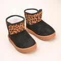 Wholesale Customized Factory Children Winter Snow Boots Kids Leopard Print Plush Warm Flat Boots