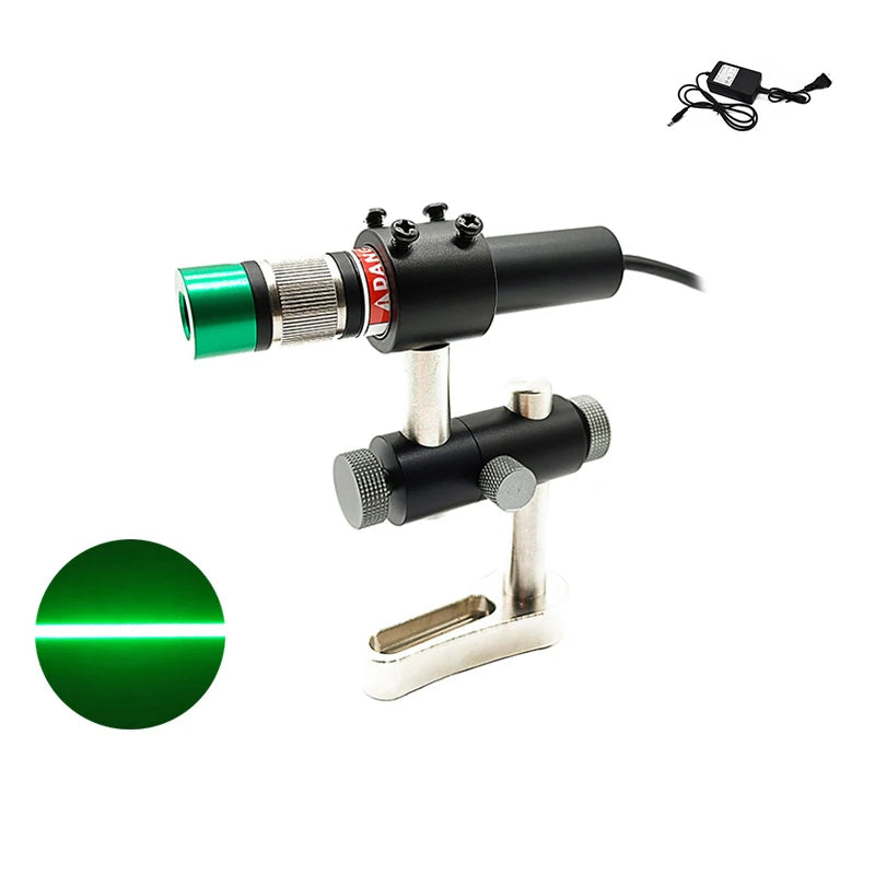 MZLASER Compact Adjustable Focusing High-Accuracy D18mm 520nm 110 Degrees Green Line Laser Head Module 50000 Hours Service Life