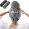 Custom Wholesale Woven 390gsm Fast Dry Lightweight Soft Rectangle Absorbent MicroFiber Hair Turban Towel Wrap