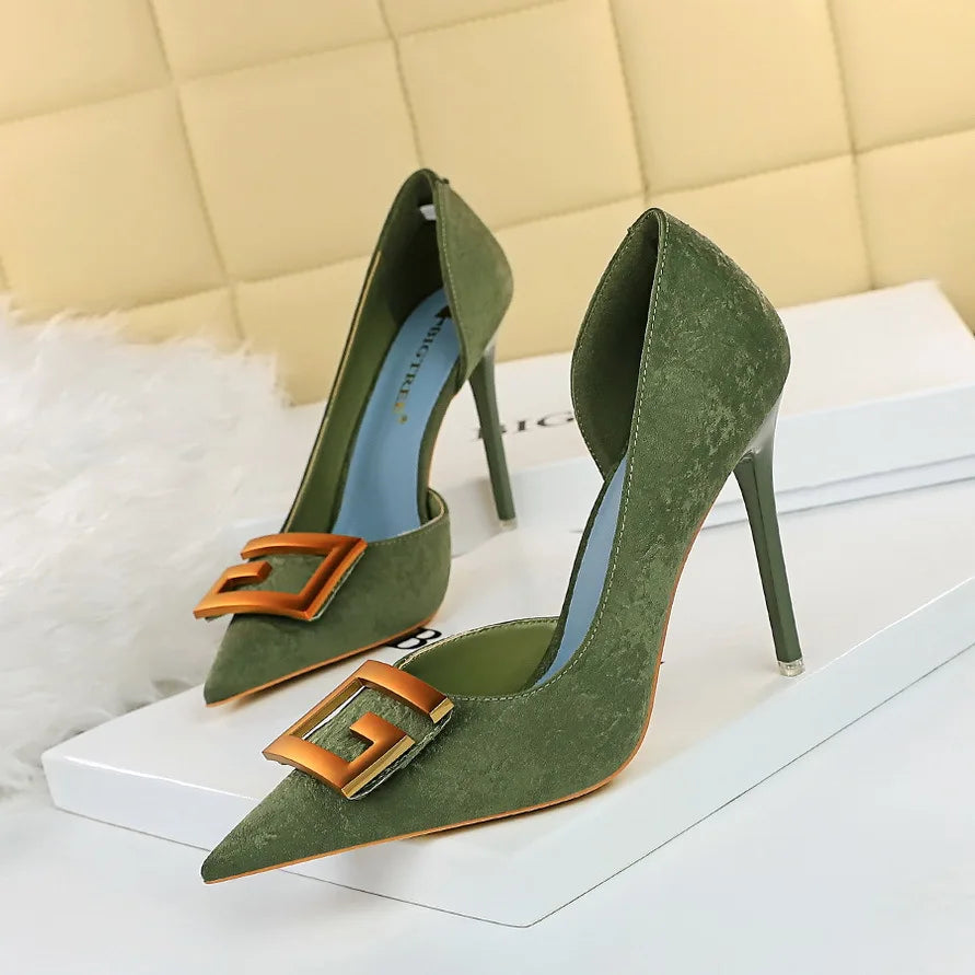 New Fashion Woman Office Shoes Pointed Stilettos Women Heel Shoes Pumps Trendy Big Size Durable Women's Pumps