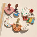 Polymer Clay Boho Drop Earrings for Women Fashion Jewelry Earrings Statement Earrings Pendant Jewelry