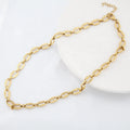 Hot Sale Fashion Geometric Figure Stainless Steel 18K Gold Plated Chain Women Sublimation Necklace