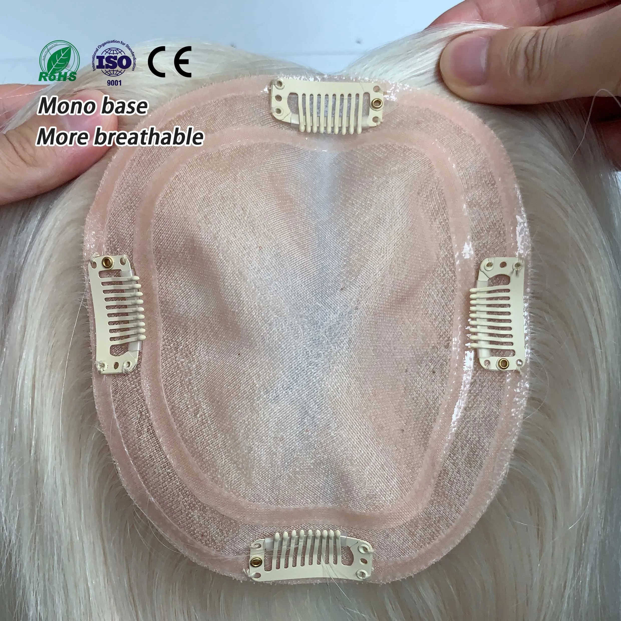 Fasimei Ready Ship High Quality European Hair Lace Toupee Base Wholesale Vendor's Mono Topper Hair Wigs for Women PU Technique