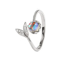 Fenyi Wholesale Alloy Jewelry Fashion Simple Korean Style Temperament All-match Mermaid Foam Glass Open Ring Women