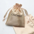 Custom Luxury Organic Eco-friendly Satin Gift Pouch Drawstring Closure Gold Ribbon Scratch Resistant Custom Logo Option Jewelry