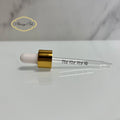 In Stock 18/410 Elegant Black Smooth Glass Pipette Aluminum Metal Dropper Cap