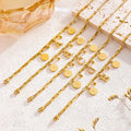 Wholesale Stainless Steel Gold Plated Children's Hip Hop Design Personality Nameplate Bracelet with 26 Letter Pendant