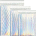 CTCX Custom Metallic Holographic Foil Glitter Polybag Mailing Shipping Bubble Mailers Gold/Black Glamour Metallic Bubble Mailers