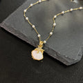 2026 New Year Hot Selling Shell Pendant Golden Plated Pearl Chain Women Necklaces