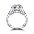 Drop Shipping Moissanite Jewelry Wedding Band Ring 925 Sterling Silver 8mm 2ct VVS Moissanite Diamond Engagement Ring