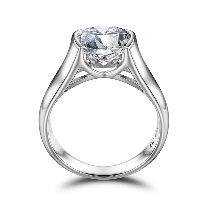 Drop Shipping Moissanite Jewelry Wedding Band Ring 925 Sterling Silver 8mm 2ct VVS Moissanite Diamond Engagement Ring