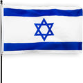Quick Shipping Stock 3 * 5ft 100% Polyester Double-sided Bright Color with Brass Washer Israeli Flag